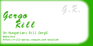 gergo rill business card